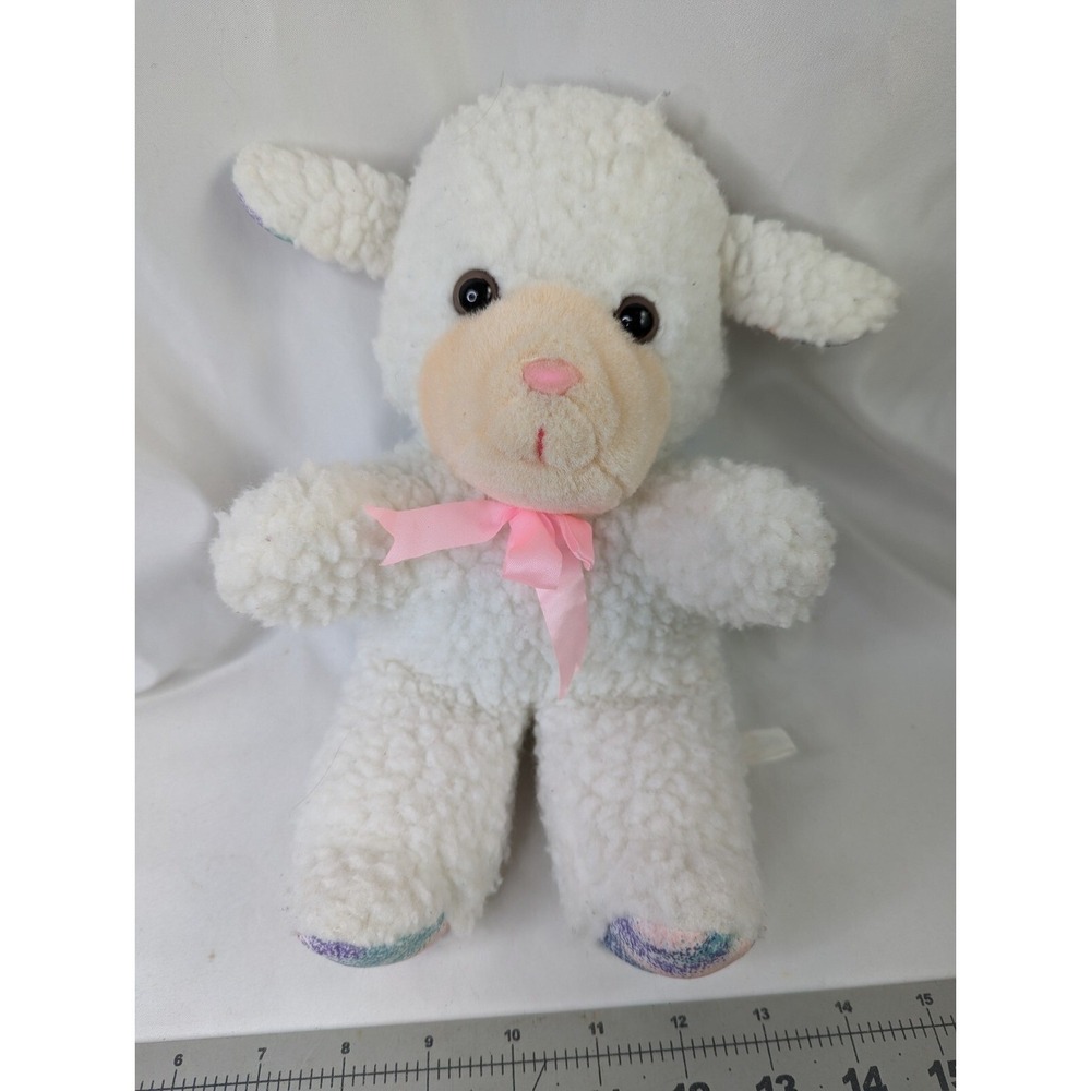 Well Made White Lamb Sheep Plush 12 Inch Stuffed Animal Toy